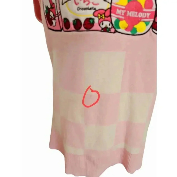 Sanrio My Melody Embroidered Panel V-Neck Sweater Vest - BoxLunch Sz 1 - Picture 5 of 7